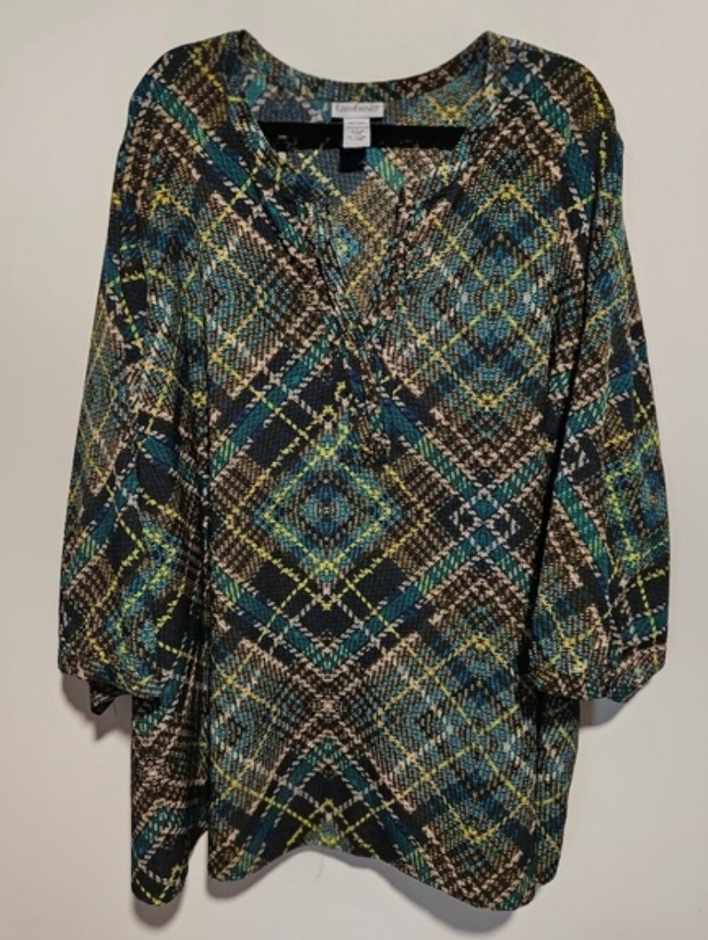 Catherines Popover V-neck Tunic Size 5X - Picture 12 of 13